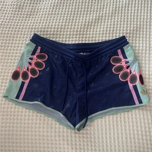 MARY KATRANTZOU Blue and Light Gray Shorts